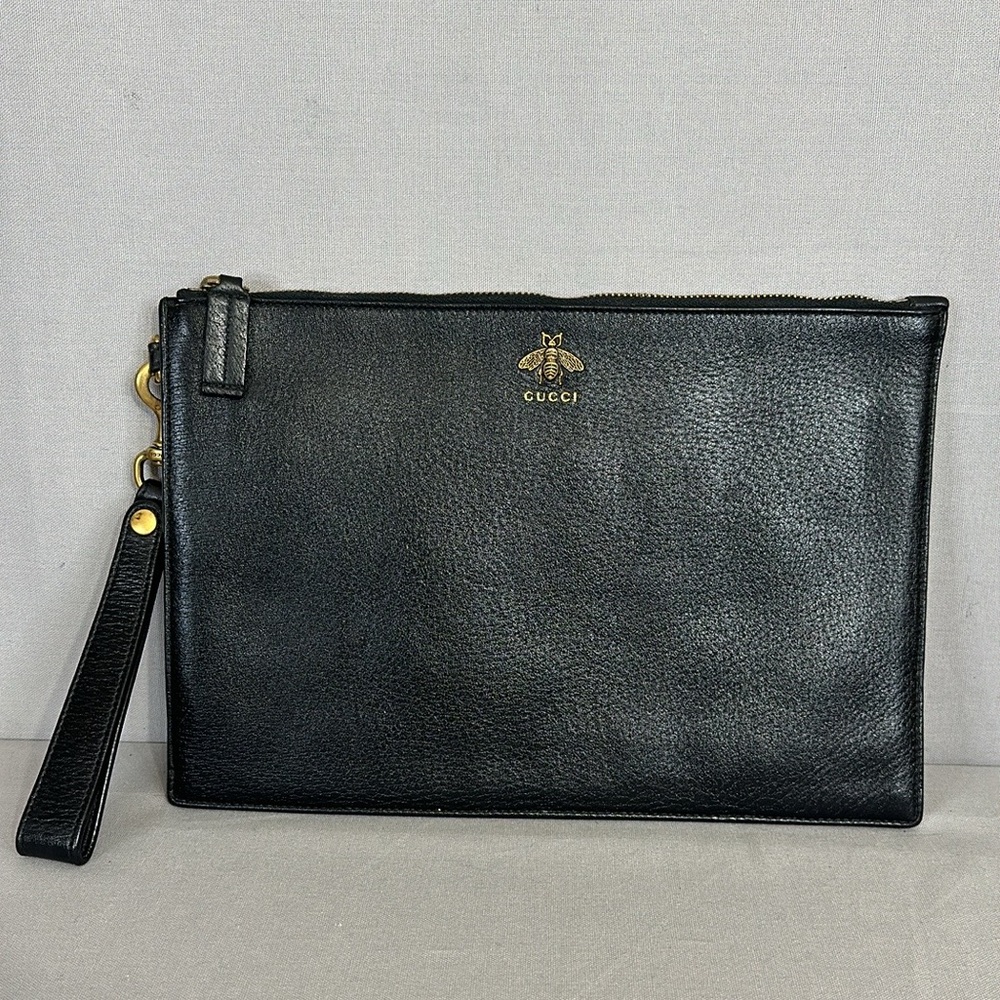 Gucci Animalier Bee Wristlet Clutch